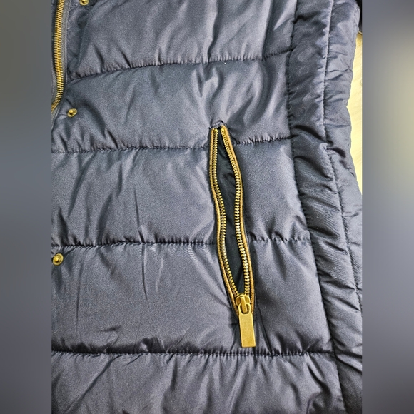 OLD NAVY Puffer Women's Jacket FAUX FUR TRIM JacketSZ XL navy blue color - Picture 12 of 12